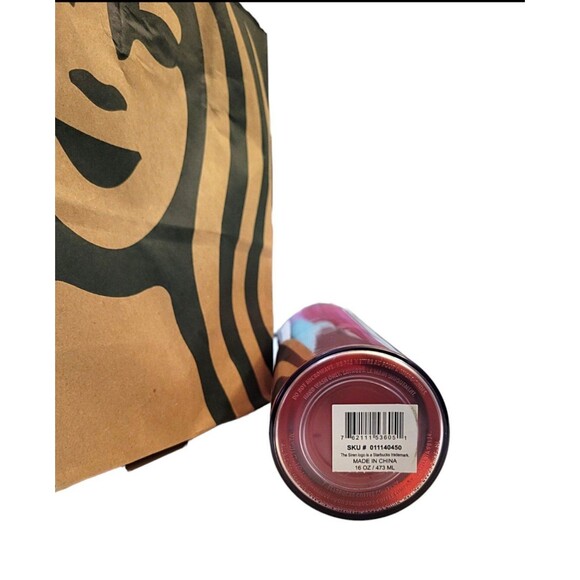 NWT Starbucks Valentines Day Red Love Floral Confetti Acrylic Tumbler 16 oz! - Picture 5 of 5